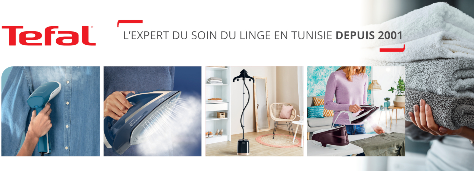 Bannière Tefal soin du linge